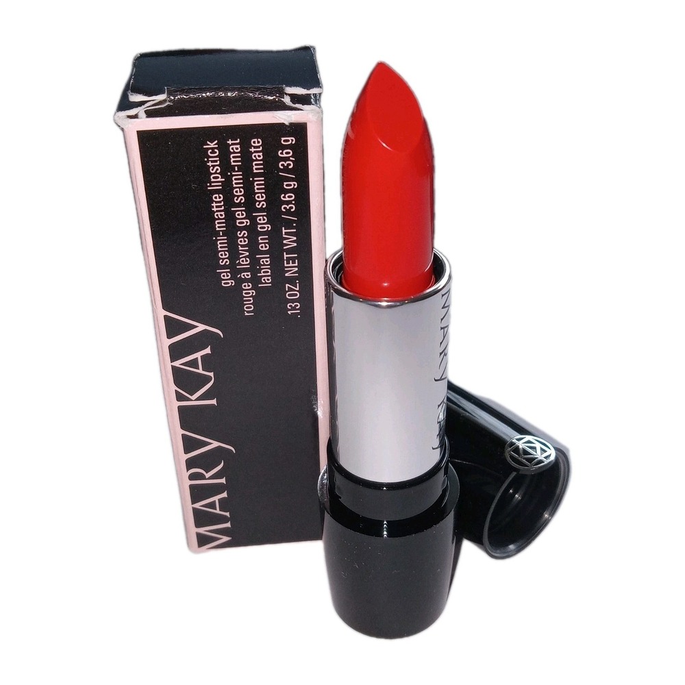 Mary Kay Gel Semi-Matte Red Lipstick- Poppy Please NEW